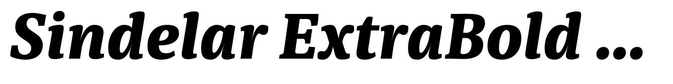 Sindelar ExtraBold Italic